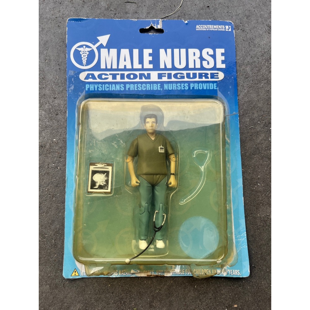 Accoutrements Male Nurse Action Figure 11355 Vintage 2004 Medical Gift Sealed